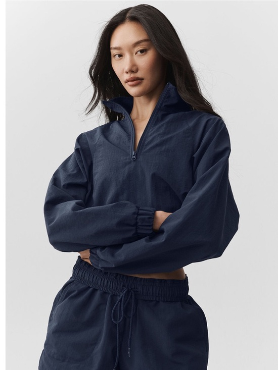 ALO Yoga Tops - BNWT ALO Yoga Navy High-Collar Pullover